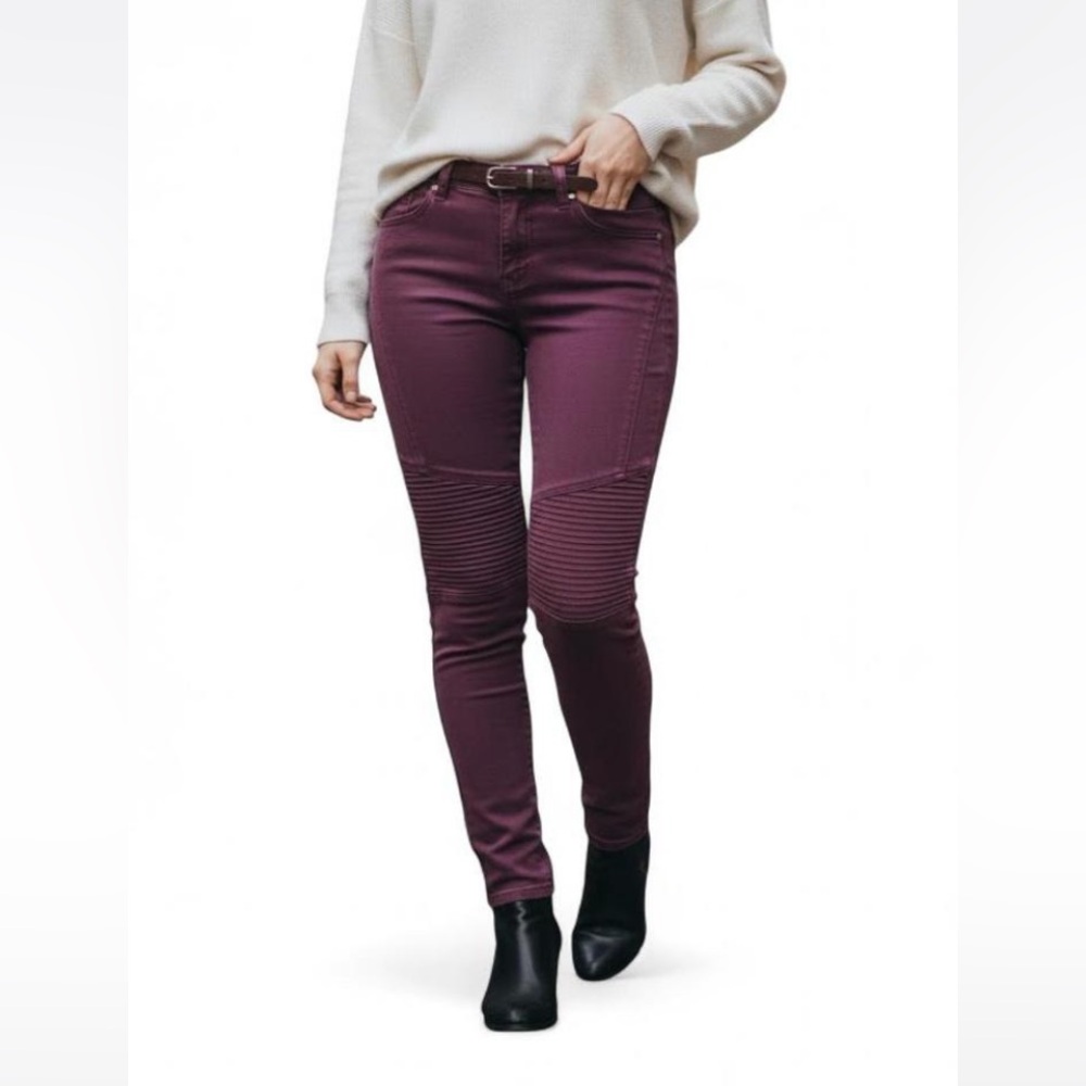 Pistola Jeans Womens 26 Purple Skinny Ankle Stretch Denim